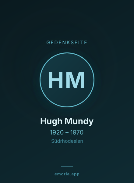 Gedenkportrait von Hugh Mundy