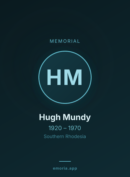 Memorial portrait of Hugh Mundy