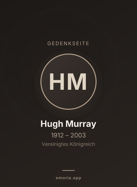 Gedenkportrait von Hugh Murray