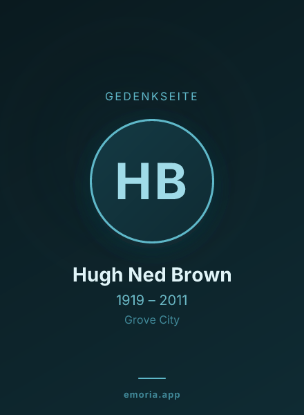 Gedenkportrait von Hugh Ned Brown