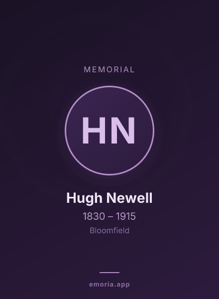 Memorial portrait of Hugh Newell