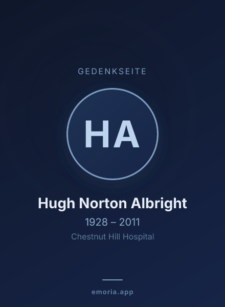 Gedenkportrait von Hugh Norton Albright