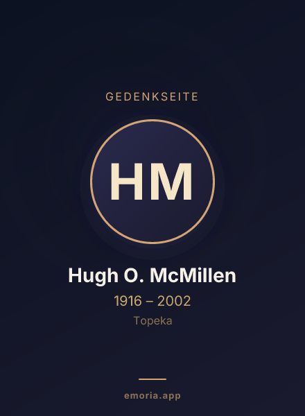 Gedenkportrait von Hugh O. McMillen