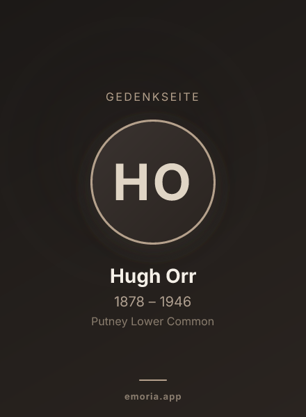 Gedenkportrait von Hugh Orr