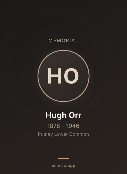 Memorial portrait of Hugh Orr