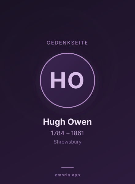 Gedenkportrait von Hugh Owen