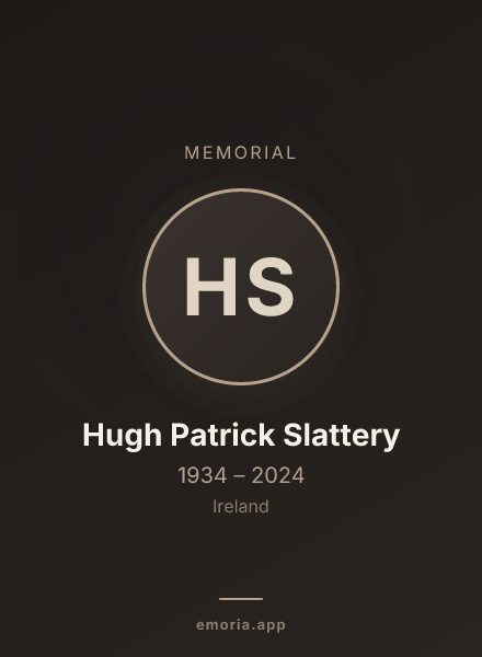 Memorial portrait of Hugh Patrick Slattery