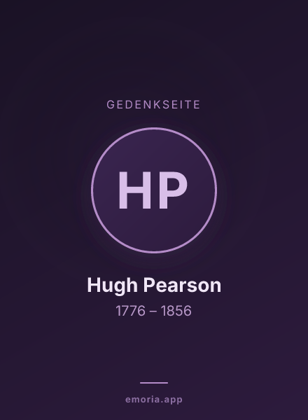 Gedenkportrait von Hugh Pearson