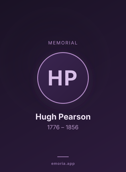 Memorial portrait of Hugh Pearson