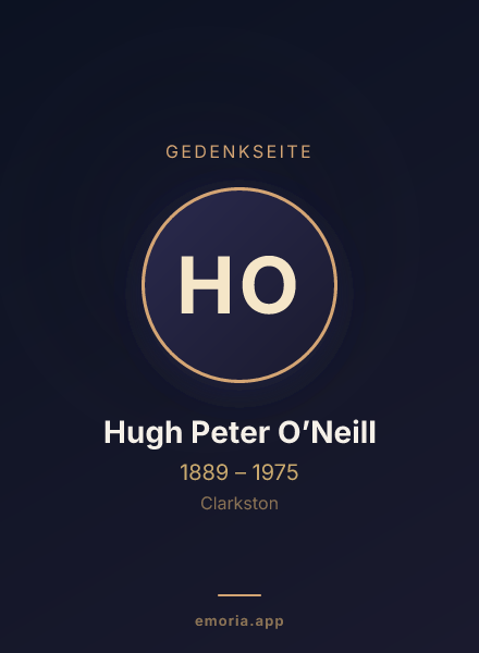 Gedenkportrait von Hugh Peter O’Neill