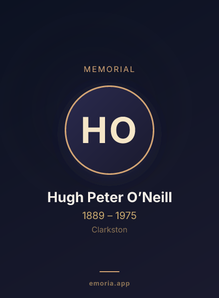 Memorial portrait of Hugh Peter O’Neill