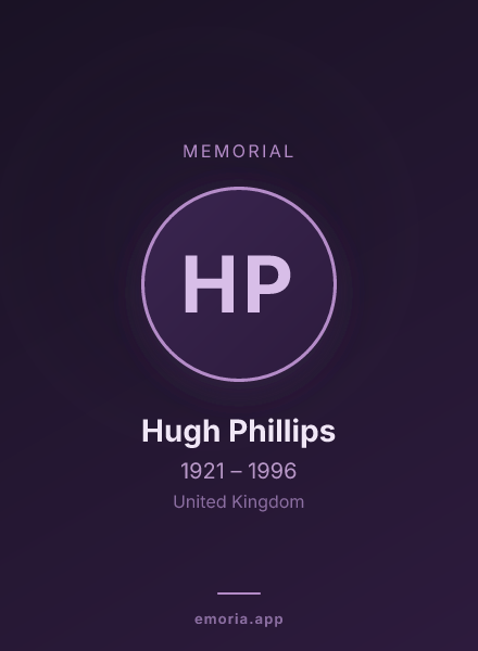 Memorial portrait of Hugh Phillips