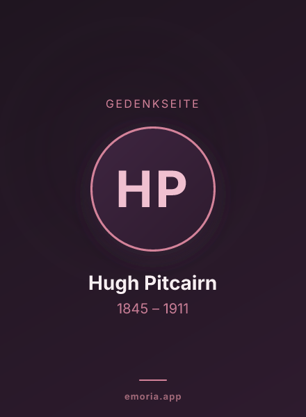 Gedenkportrait von Hugh Pitcairn