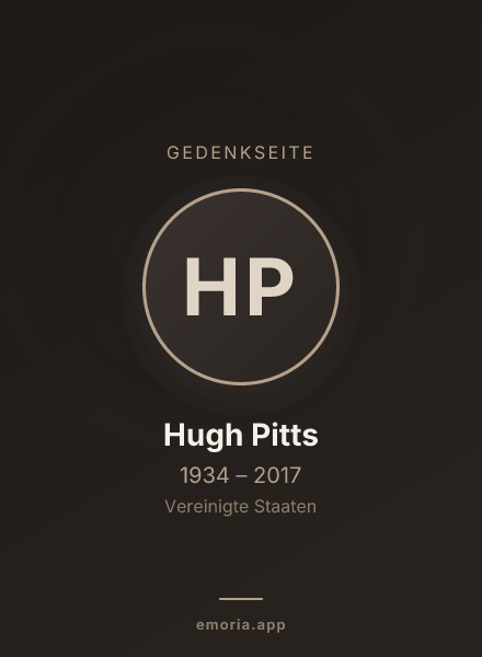 Gedenkportrait von Hugh Pitts