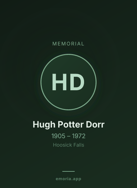 Memorial portrait of Hugh Potter Dorr