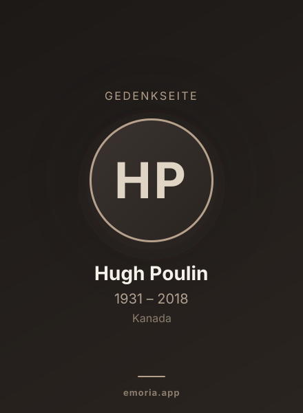 Gedenkportrait von Hugh Poulin