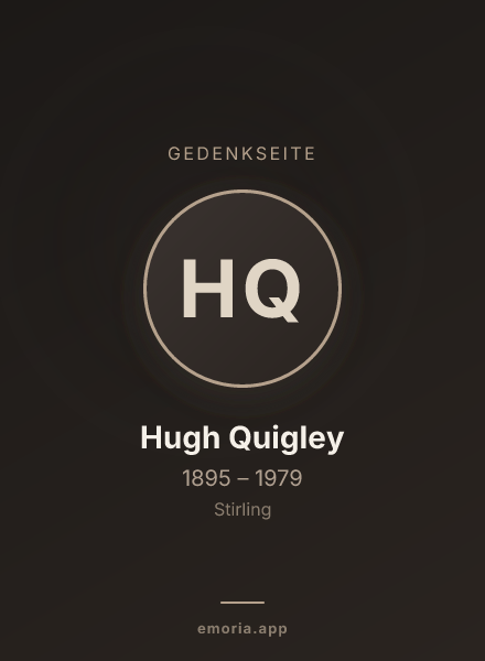 Gedenkportrait von Hugh Quigley