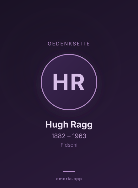 Gedenkportrait von Hugh Ragg