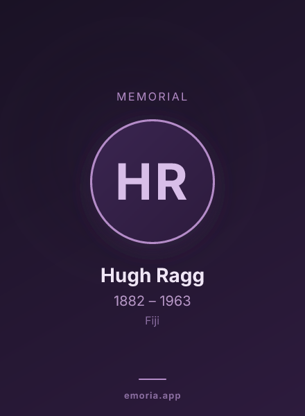 Memorial portrait of Hugh Ragg