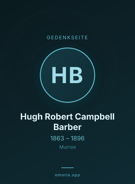Gedenkportrait von Hugh Robert Campbell Barber