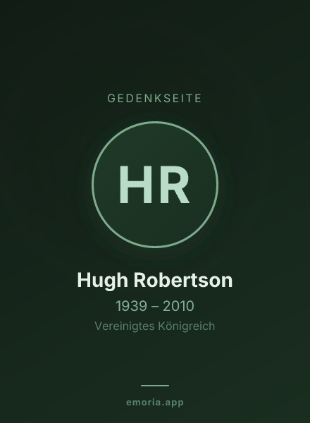 Gedenkportrait von Hugh Robertson