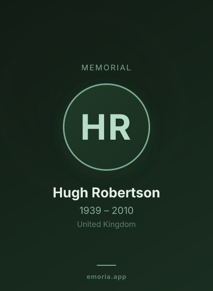 Memorial portrait of Hugh Robertson
