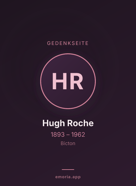 Gedenkportrait von Hugh Roche