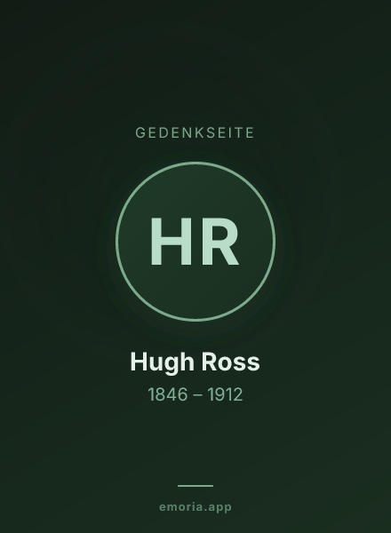 Gedenkportrait von Hugh Ross