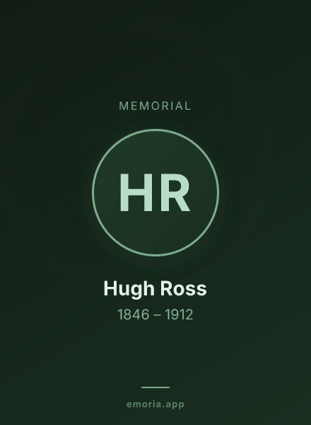 Memorial portrait of Hugh Ross