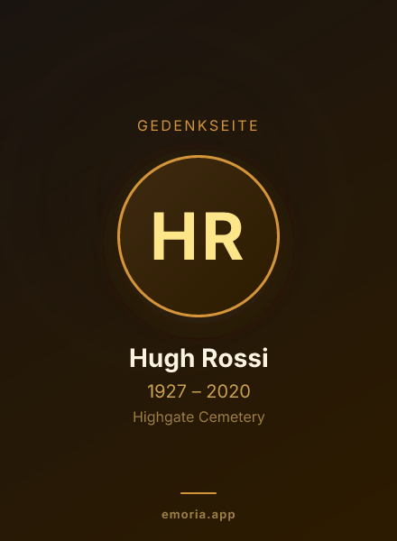 Gedenkportrait von Hugh Rossi