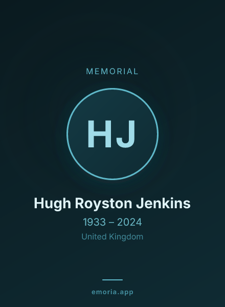 Memorial portrait of Hugh Royston Jenkins