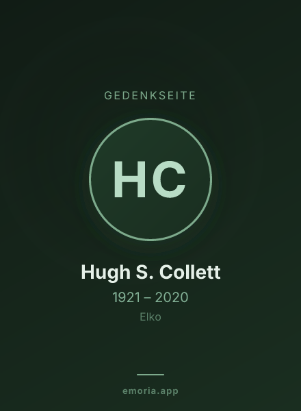Gedenkportrait von Hugh S. Collett