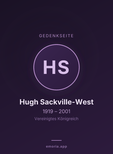 Gedenkportrait von Hugh Sackville-West