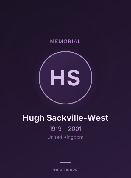 Memorial portrait of Hugh Sackville-West