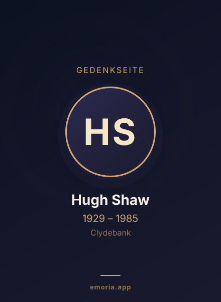Gedenkportrait von Hugh Shaw