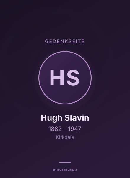 Gedenkportrait von Hugh Slavin