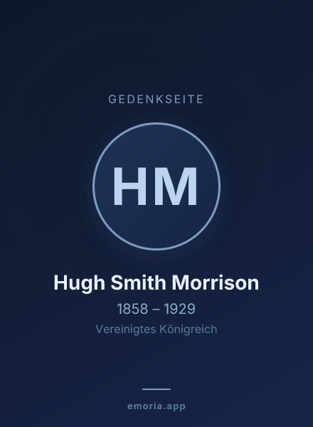 Gedenkportrait von Hugh Smith Morrison