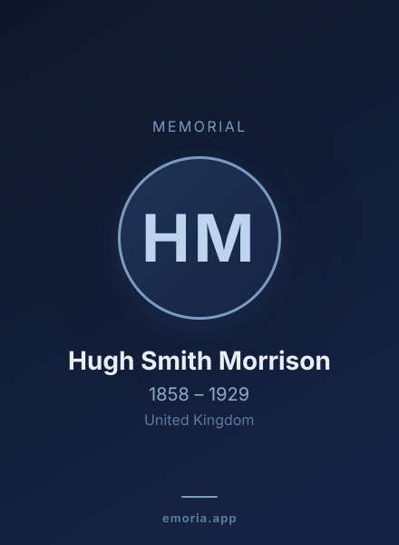 Memorial portrait of Hugh Smith Morrison