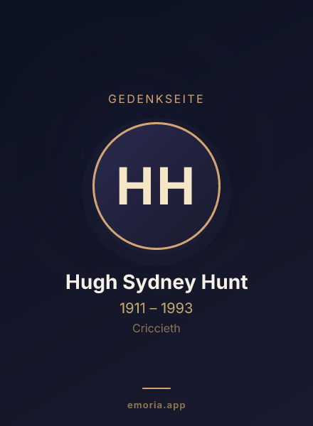 Gedenkportrait von Hugh Sydney Hunt