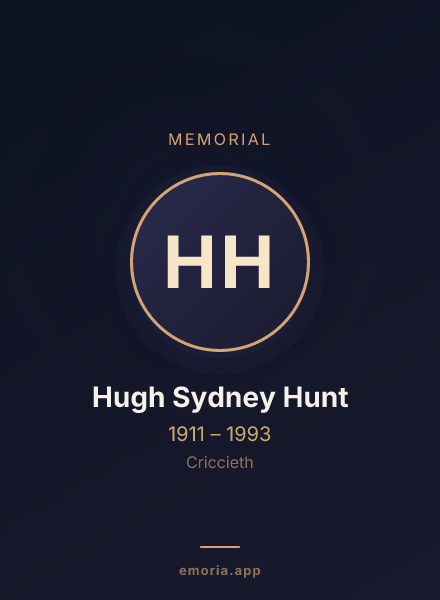 Memorial portrait of Hugh Sydney Hunt