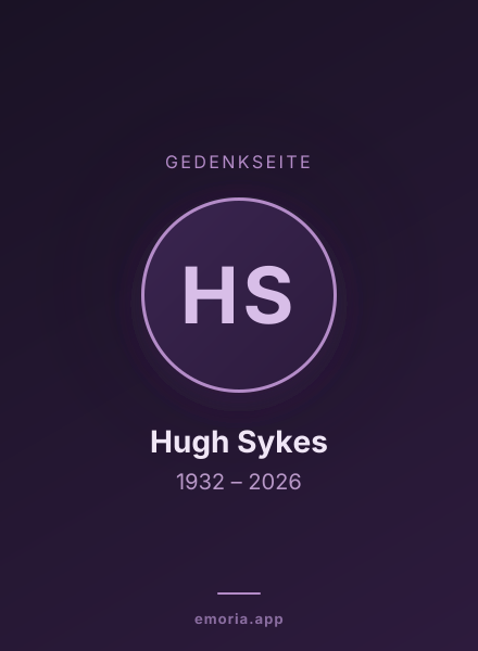 Gedenkportrait von Hugh Sykes