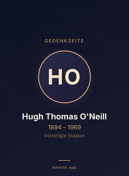 Gedenkportrait von Hugh Thomas O'Neill