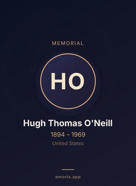 Memorial portrait of Hugh Thomas O'Neill