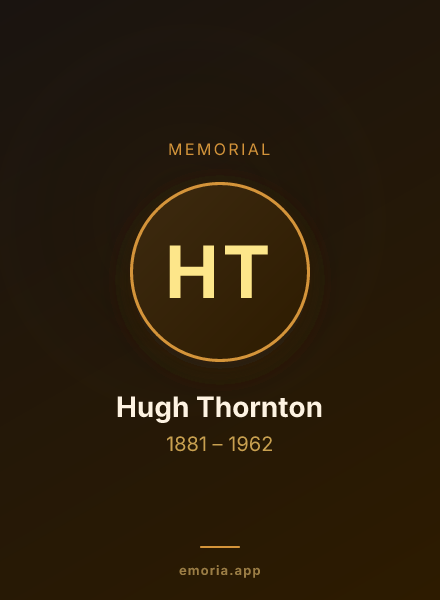 Memorial portrait of Hugh Thornton