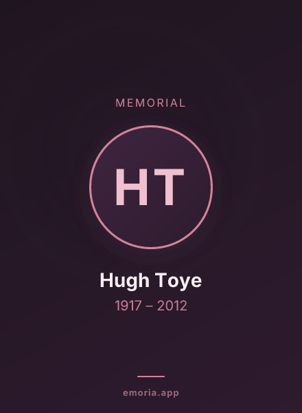 Memorial portrait of Hugh Toye