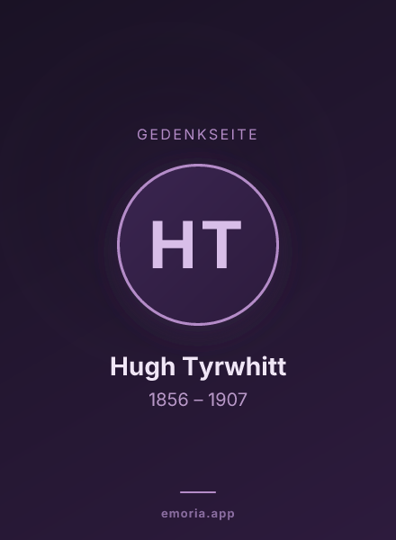 Gedenkportrait von Hugh Tyrwhitt