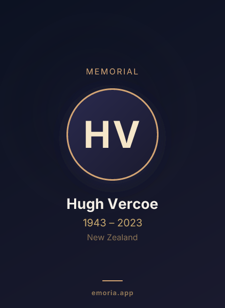 Memorial portrait of Hugh Vercoe