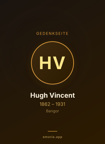 Gedenkportrait von Hugh Vincent
