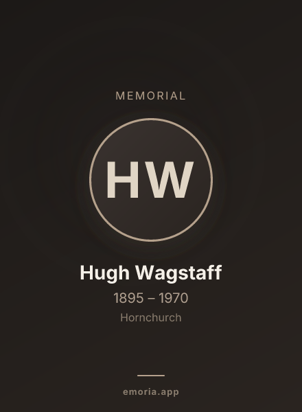 Memorial portrait of Hugh Wagstaff