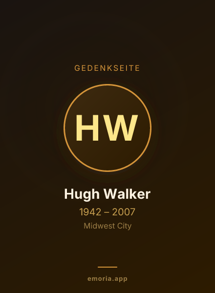 Gedenkportrait von Hugh Walker